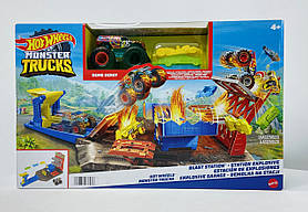 Hot Wheels Пригоди на станції Monster trucks У коробці HFB12 Mattel