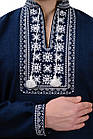 Сорочка вишиванка чоловіча Орнамент (колір синій), фото 3