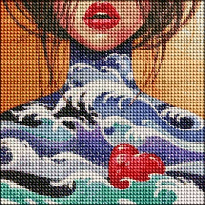 KMAMO7268 Набір з алмазною мозаїкою Серце океану 40х40см