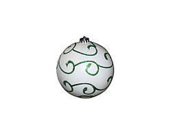 Кулька новорічна велика Зелена з візерунком 15см DSCN0983-15 ТМ КИТАЙ