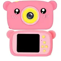 Цифровий дитячий фотоапарат Teddy GM-24 рожевий ведмедик Smart Kids Camera Рожевий Perry