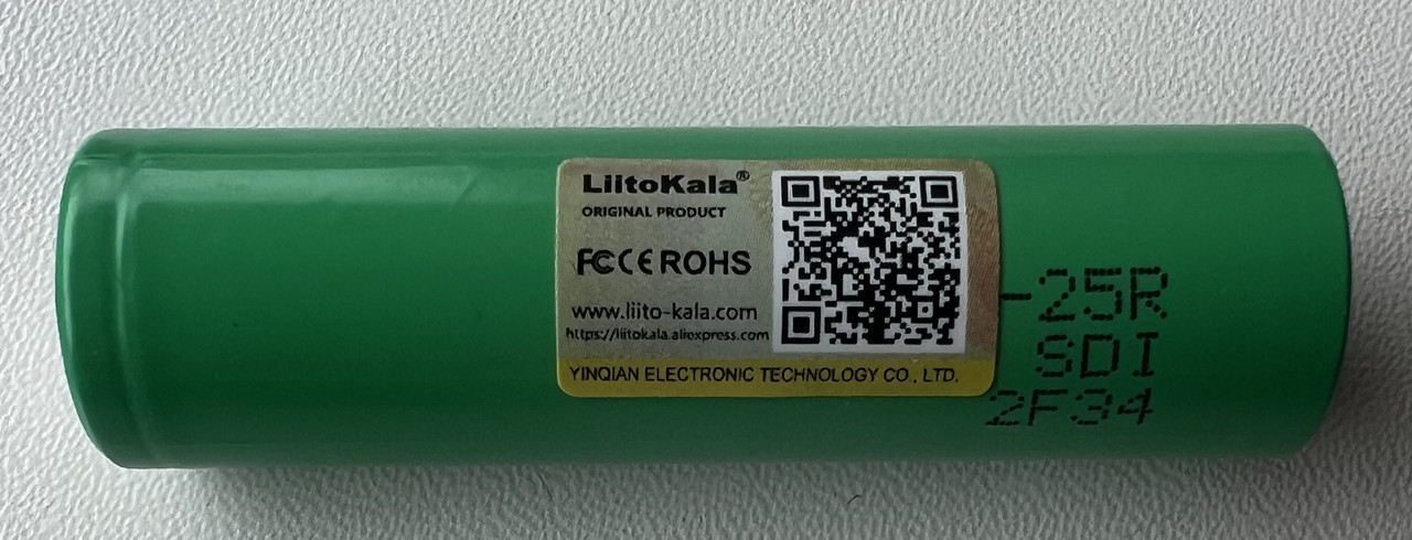Аккумулятор LiitoKala Lii 25R 2500mAh INR18650-25R 15A (20A)