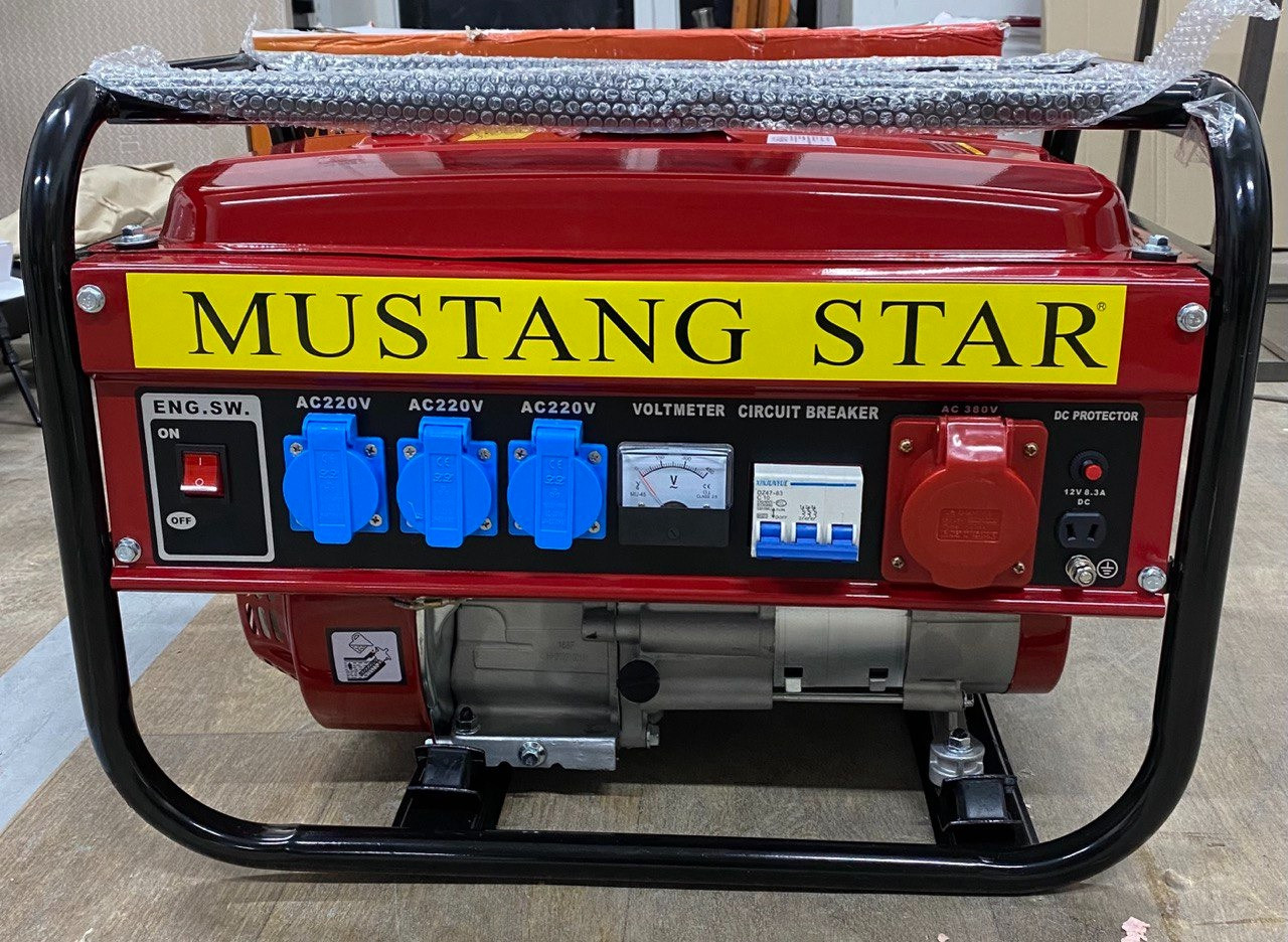 Генератор бензиновий Mustang Star 3 квт 6,5 л/с ручний стартер, фото 1