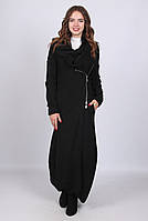 Пальто женское демисезонное с длинными рукавами Актуаль 92110473 шерсть черный, 42