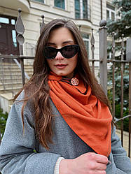 Шарф-бактус теракотовий "Единбург", жіночий шарф, великий жіночий шарф