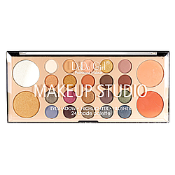 Палітра тіней для повік DoDo Gir Make Up Studio на 20 відтінків з хайлатером и рум'янами (D4141), А