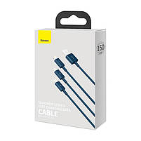 Кабель BASEUS Combo Micro USB / Lightning / Type-C Superior Series Fast Charging Data Cable 1.5m, 3.5A, фото 3