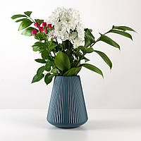 Ваза для цветов декоративная 20 см DH-FLOWERS-04 DARK BLUE