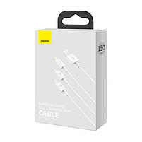 Кабель BASEUS Combo Micro USB / Lightning / Type-C Superior Series Fast Charging Data Cable 1.5m, 3.5A, фото 3