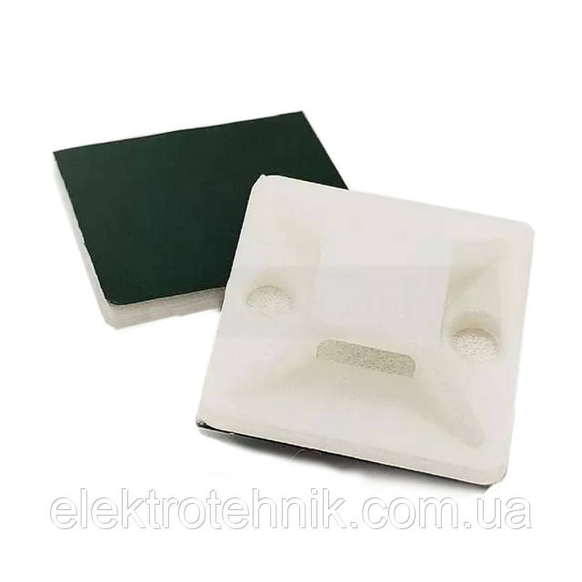 Майданчик самоклеючий для кабельної стяжки ЗTM 30 із зеленою підставою