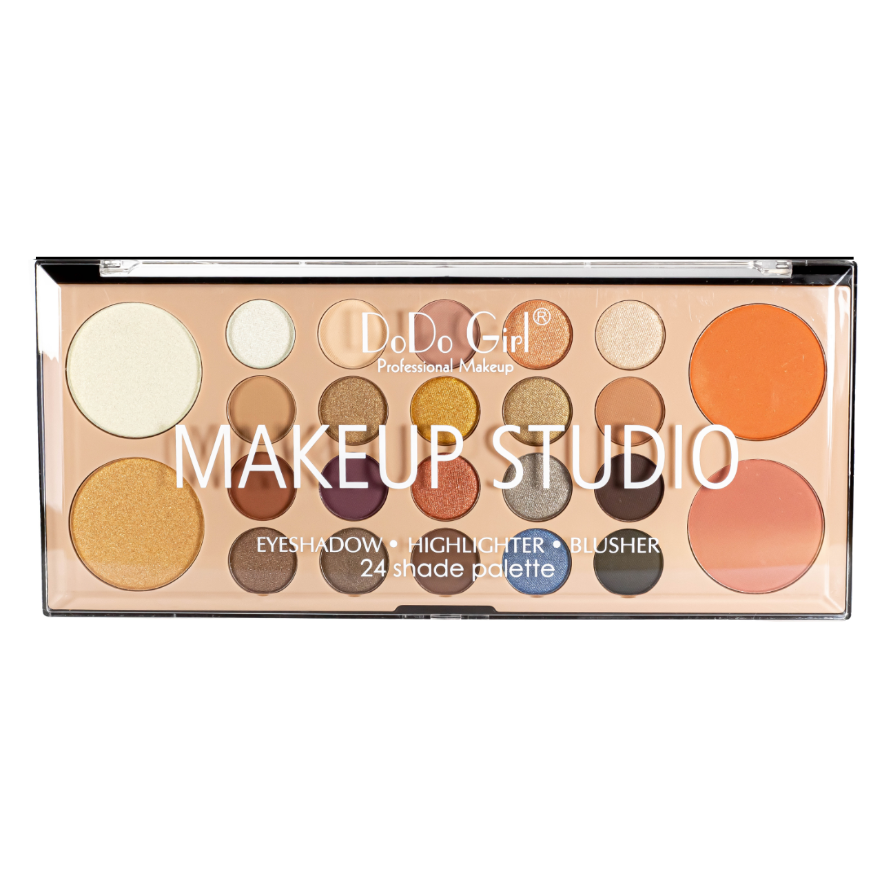 Палітра тіней для повік DoDo Gir Make Up Studio на 20 відтінків з хайлатером и рум'янами (D4141), В