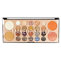 Палітра тіней для повік DoDo Gir Make Up Studio на 20 відтінків з хайлатером и рум'янами (D4141), В