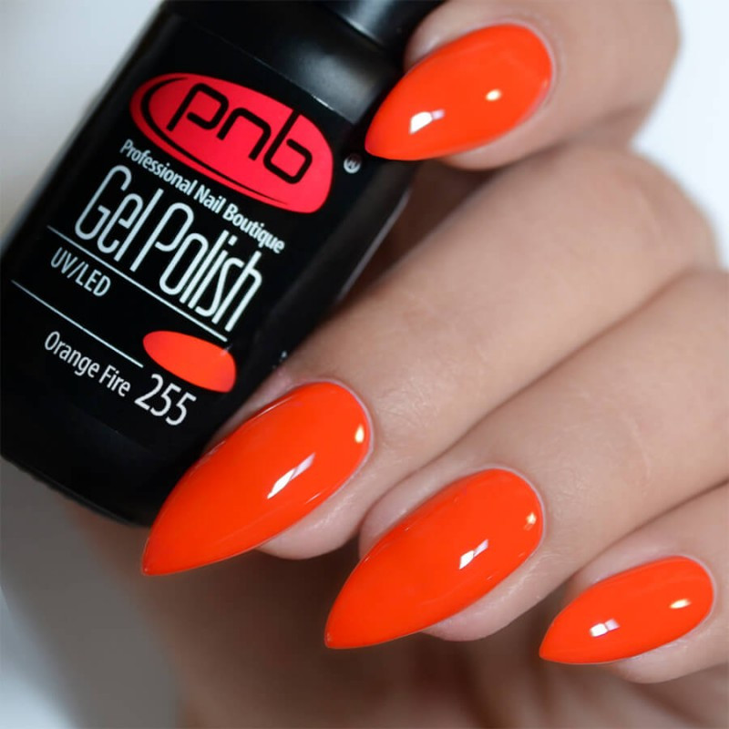 Неоновий Гель-лак PNB № 255 mini Orange Fire, 4 мл, фото 1