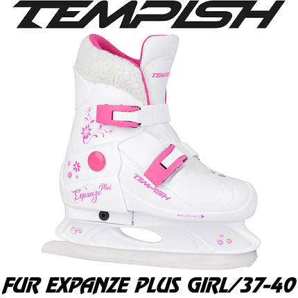 Ковзани льодові розсувні дитячі для дівчинки Tempish FUR EXPANZE PLUS GIRL розмір 37-40/25-27,5 см, фото 1