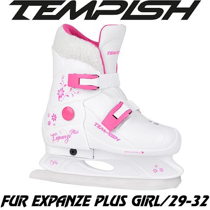Ковзани льодові розсувні дитячі для дівчинки Tempish FUR EXPANZE PLUS GIRL розмір 29-32/19-21,5 см, фото 1