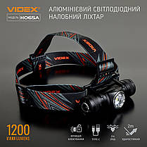 Налобний світлодіодний акумуляторний ліхтар Videx H065A 1200Lm 5000K IP68 VLF-H065A, фото 3