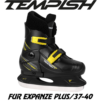Ковзани льодові розсувні дитячі Tempish FUR EXPANZE PLUS розмір 37-40/25-27,5 см чорні, фото 1