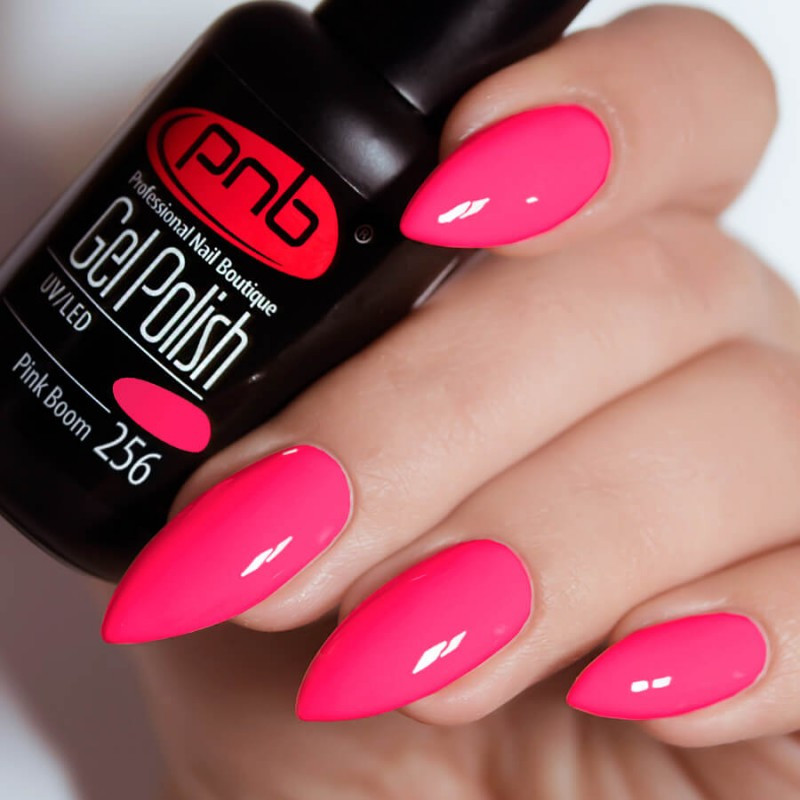 Гель-лак PNB № 256 Pink Boom (рожевий Барбі, неоновий), 8 мл