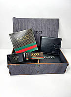 Подарунковий комплект гаманець та ремінь Gucci
