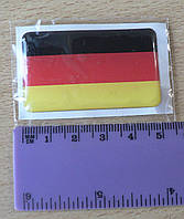 Наклейка s силиконовая флаг 50х30х0,8мм Германии горизонтальные черная верх красная желтая полосы в на авто