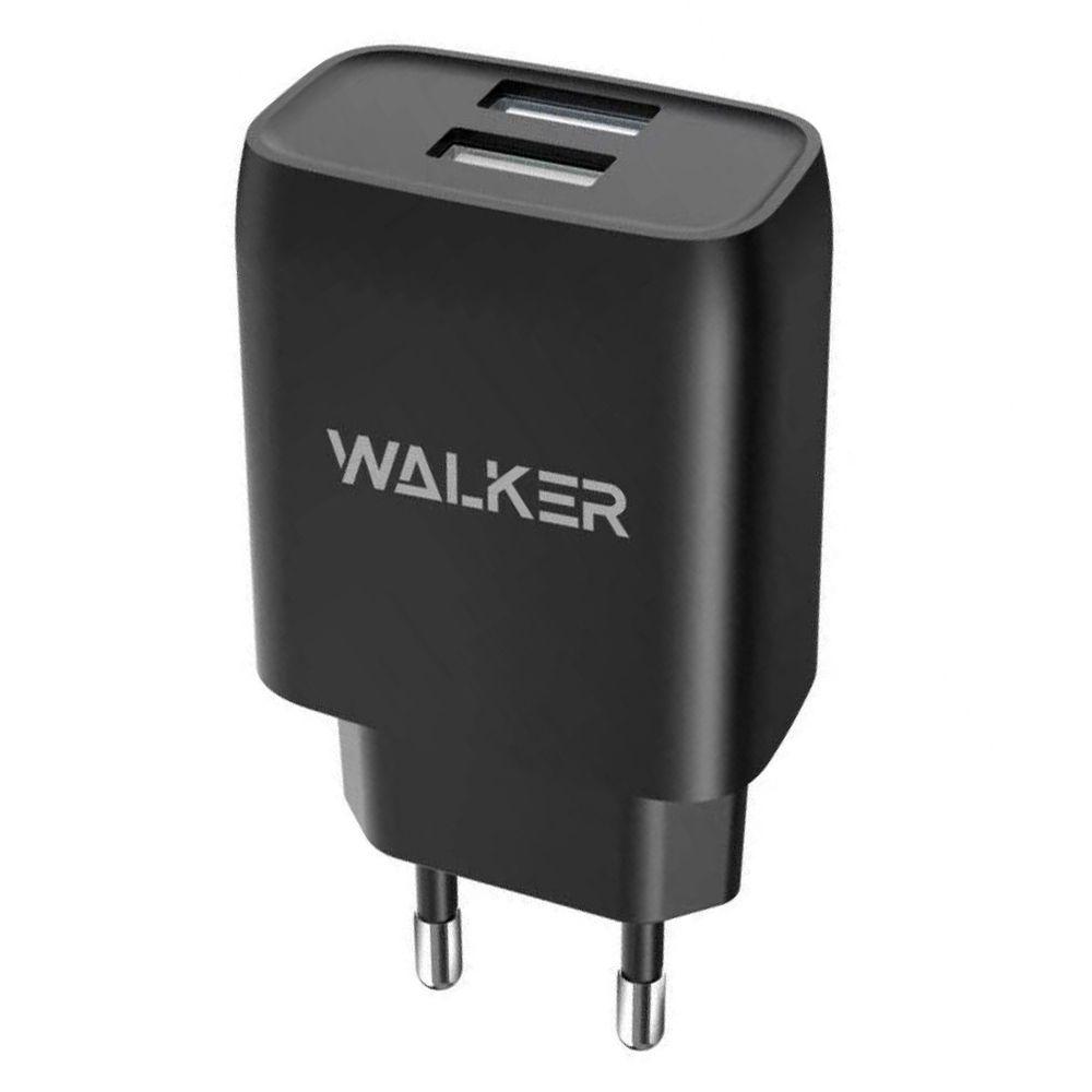 Мережевий зарядний пристрій (адаптер) WALKER WH-31 2USB/2.1A black, фото 1