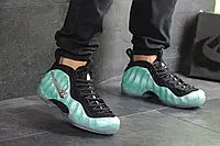 Мужские кроссовки Nike Найк Air Foamposite Pro, кожа, текстиль, черные с бирюзовым. 44