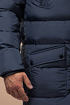 Темно-синя куртка зимова чоловіча тепла модель 32045, фото 2