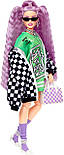 Лялька Барбі Екстра з хвилястим лавандовим волоссям Barbie Extra #18 (HHN10), фото 2