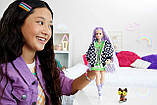 Лялька Барбі Екстра з хвилястим лавандовим волоссям Barbie Extra #18 (HHN10), фото 5