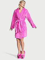 Короткий тёплый халат р.M-L Victoria's Secret Short Cozy Robe