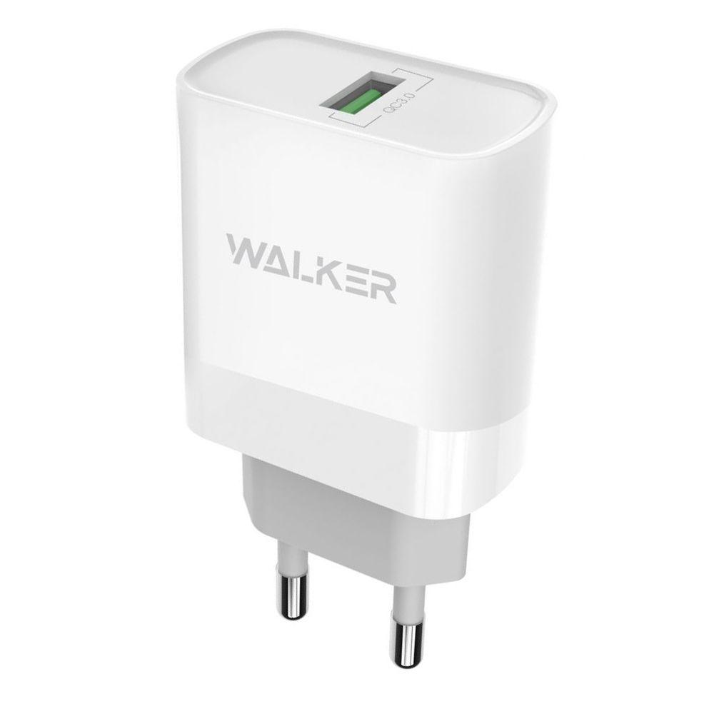 Мережевий зарядний пристрій (адаптер) WALKER WH-35 QC3.0 1USB/3A/15W white, фото 1