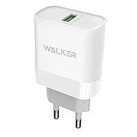 Мережевий зарядний пристрій (адаптер) WALKER WH-35 QC3.0 1USB/3A/15W white