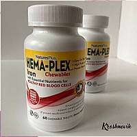 NaturesPlus Hema-Plex, ягідне асорті, 60 жувальних таблеток