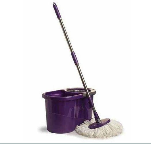 Универсальная швабра с отжимом-центрифугой и ведром Easy Mop "Круглая ...