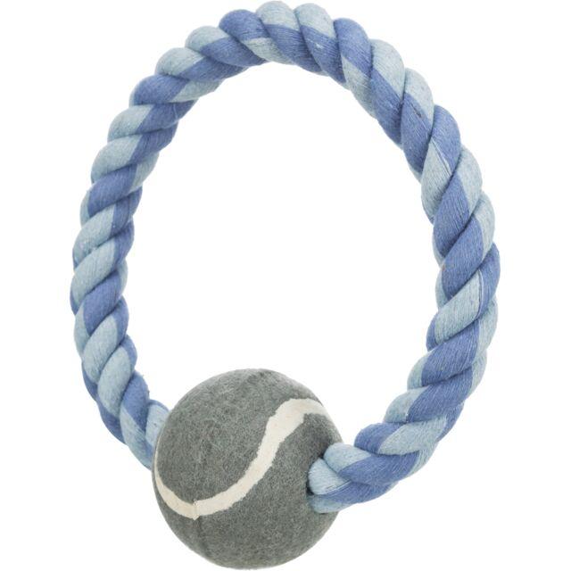 Trixie TX-3266 тенісней м'яч на мотузці-ринге18 см-іграшка для собак