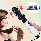 Фен-щітка для волосся 1000 Вт, Gemei GM-4826 / Фен гребінець, що обертається / Стайлер для волосся, фото 4