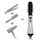 Фен-щітка для волосся 1000 Вт, Gemei GM-4826 / Фен гребінець, що обертається / Стайлер для волосся, фото 2