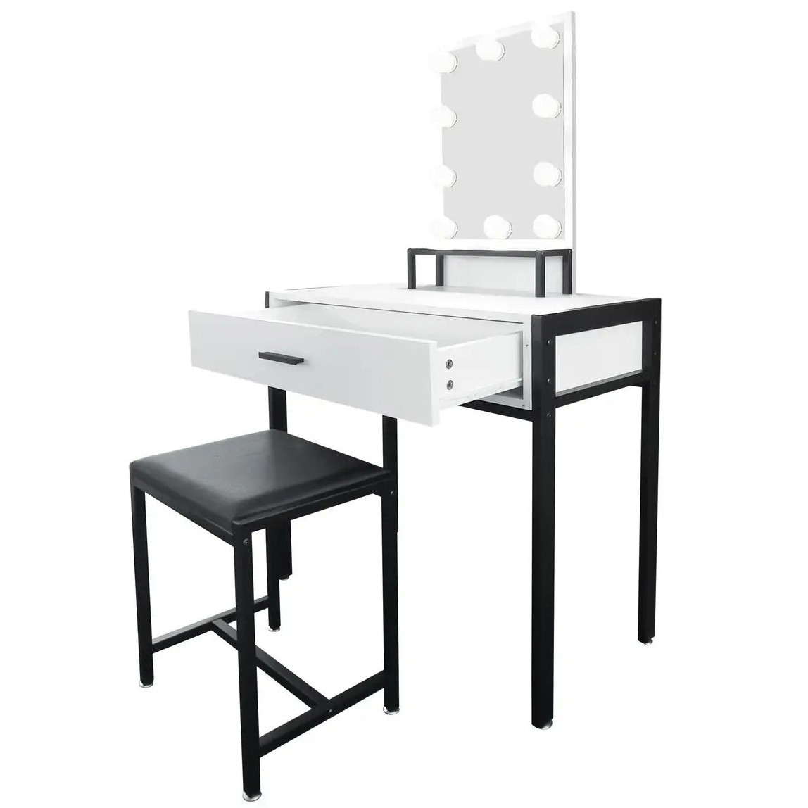Туалетный Столик с Зеркалом и Подсветкой + Табурет AVKO ADT21 White ...