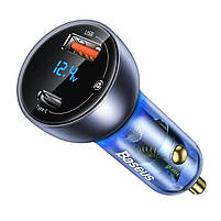 Автомобільний зарядний пристрій Baseus Dual Quick Charger 65W USB + Type-C (VCKX65C), фото 3