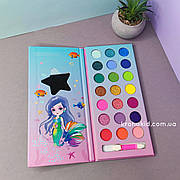 Дитяча косметика тіні для повік палетка дитячих тіней з пензликом (LK2884)