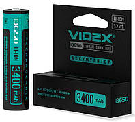 Videx 18650-P, 3400мАч, акумулятор Li-ion (захист)