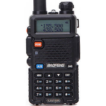 Рація Baofeng UV-5R Black + Гарнітура Baofeng з кнопкою PTT