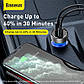 Автомобільний зарядний пристрій Baseus Dual Quick Charger 65W USB + Type-C (VCKX65C), фото 9