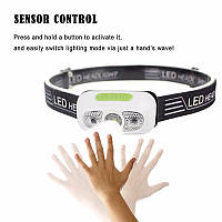 Налобний акумуляторний ліхтарик із датчиком руху для риболовлі та туризму Codiy R43B