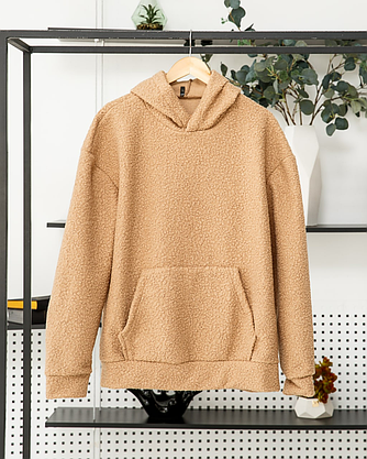 Чоловіче худі з капюшоном для зими, Чоловіче худі тепле зимове стильне м'яке з кишенею на хлопця чоловіка, фото 4