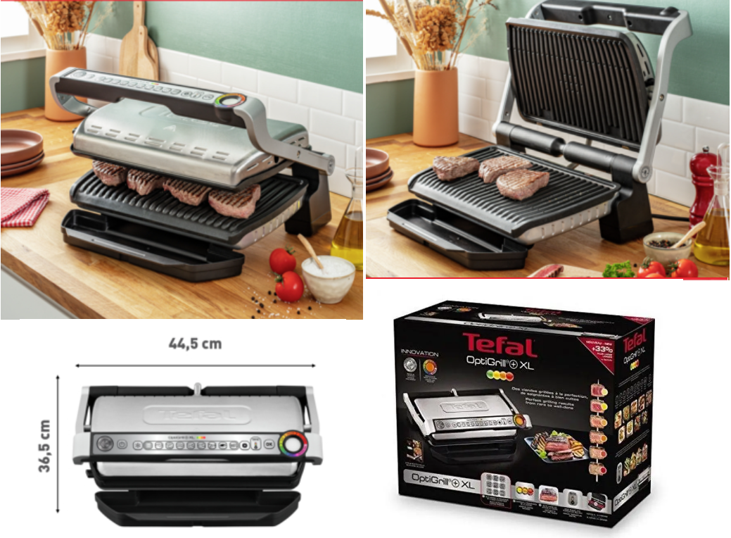Tefal gc722d optigrill+ xl top