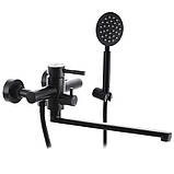 Змішувач для ванни чорний (з нерж. сталі) MIXXUS (Німечина), фото 3