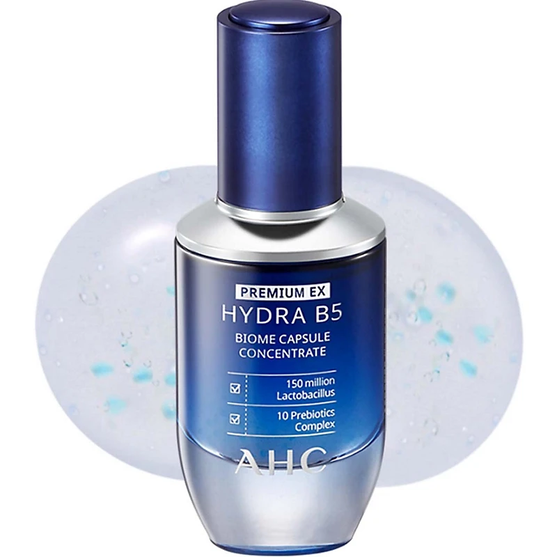 AHC Premium EX Hydra B5 Biome Capsule Concentrate Відновлювальна ампульна сироватка з пребіотиками 30 мл, фото 1