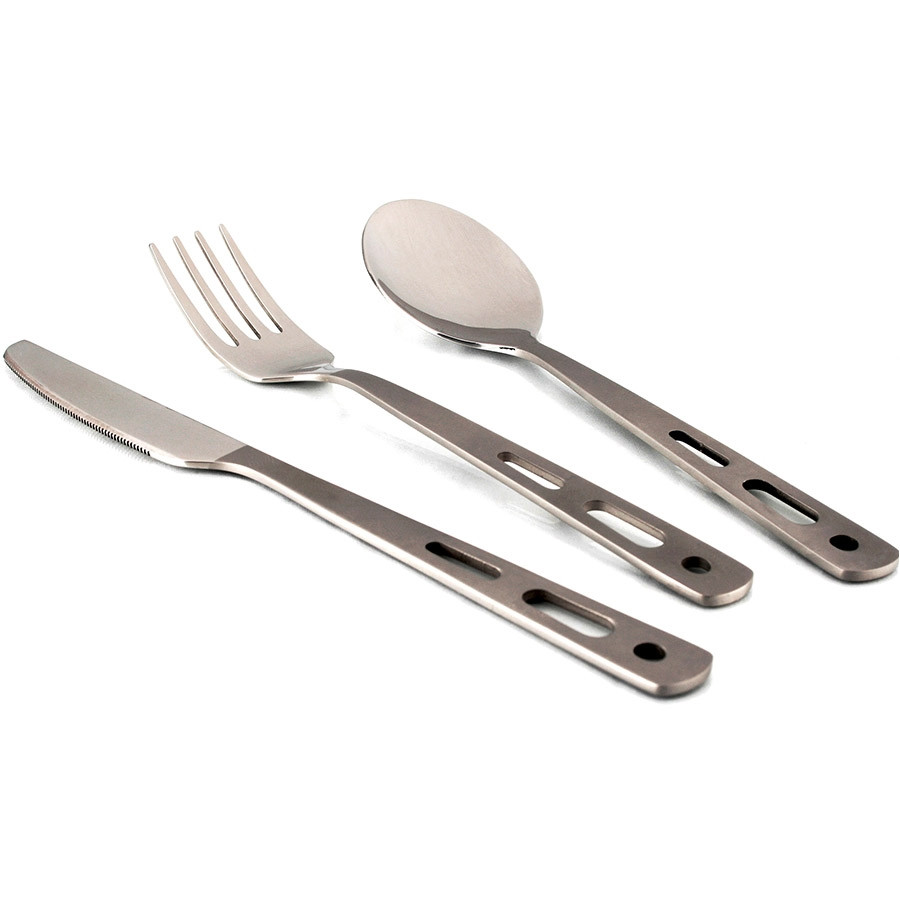 Lifeventure виделка, ложка, ніж SS Basic, фото 1