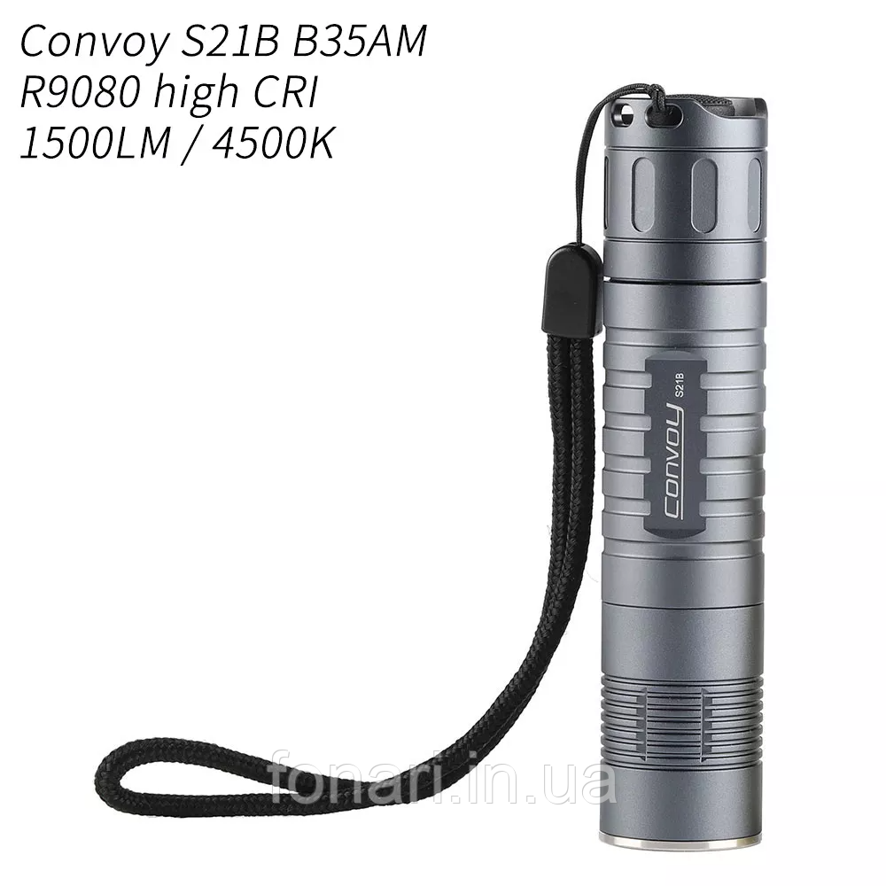 Ліхтар Convoy S21B Nichia B35AM R9080, 1x21700 (високий CRI)